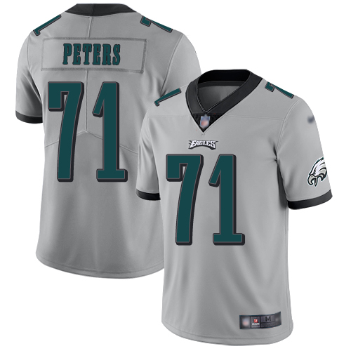 Men Philadelphia Eagles #71 Jason Peters Limited Silver Inverted Legend NFL Jersey Football->philadelphia eagles->NFL Jersey